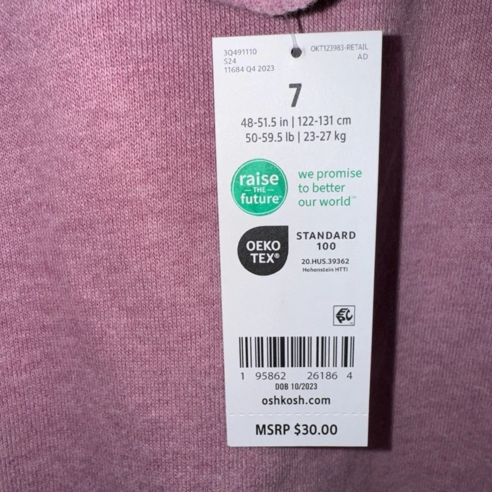 Oshkosh B’gosh Girls Purple Striped Sweater NWT